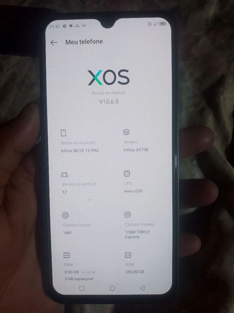 Celular infinity note 12 pro 