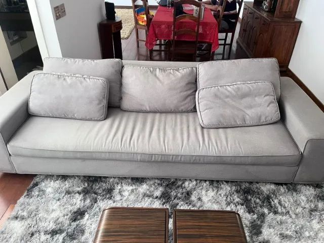 Sofá Cinza Grande e Moderno (2,70m) - Excelente Estado! - Foto 2