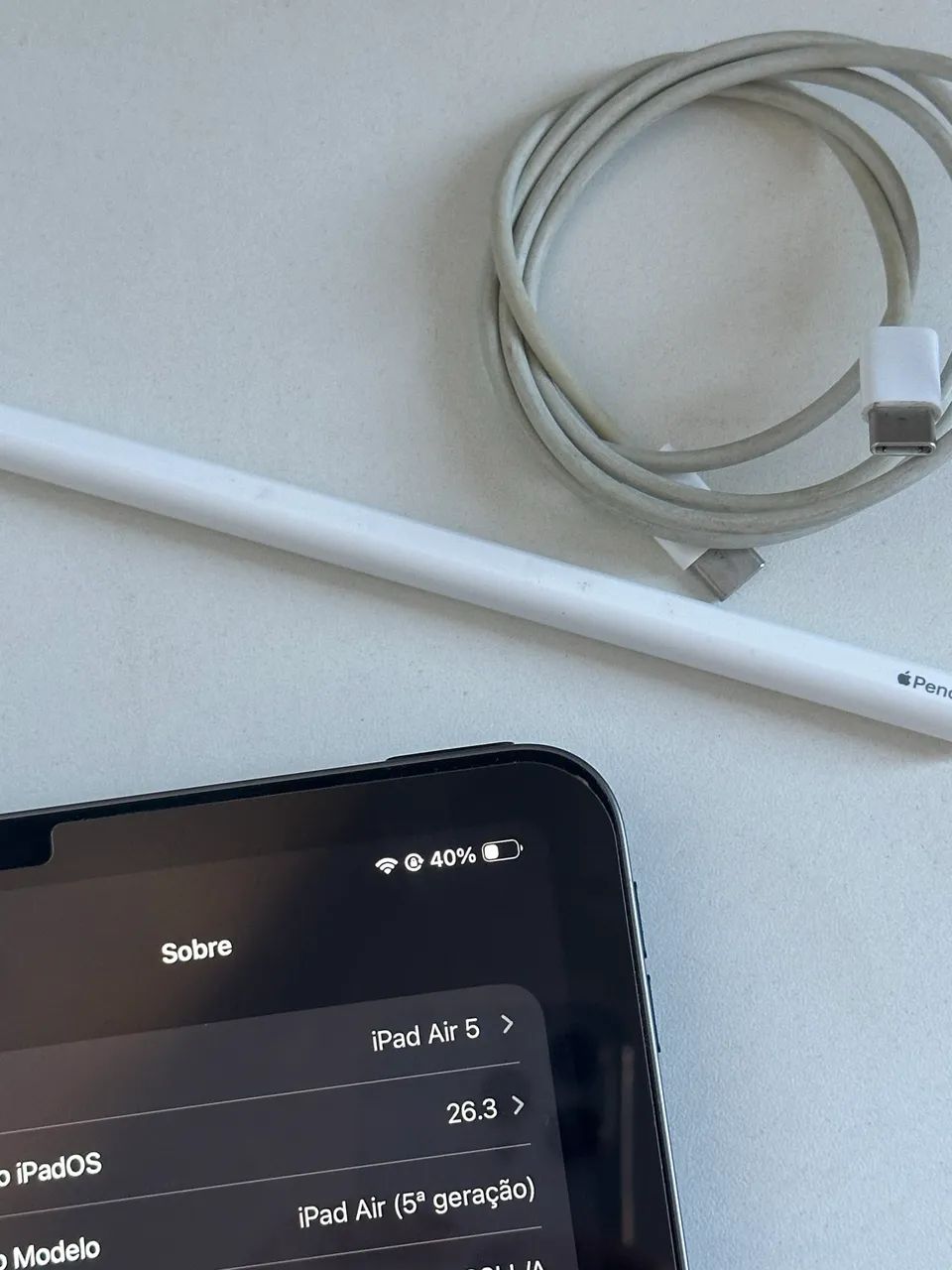 iPad Air 5ª Geração com Apple Pencil  - 2.800 NO PIX - Foto 5