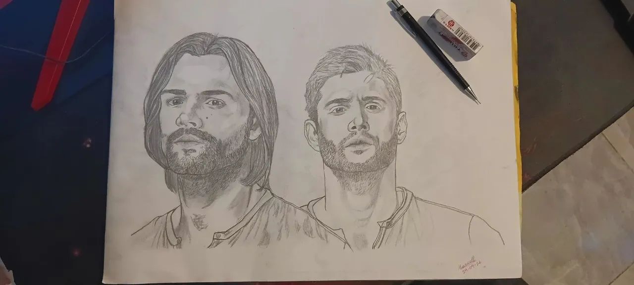 Desenho artístico realista grafite