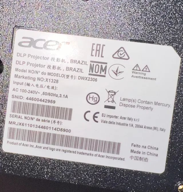 Projetor Acer X1328wh - Foto 5
