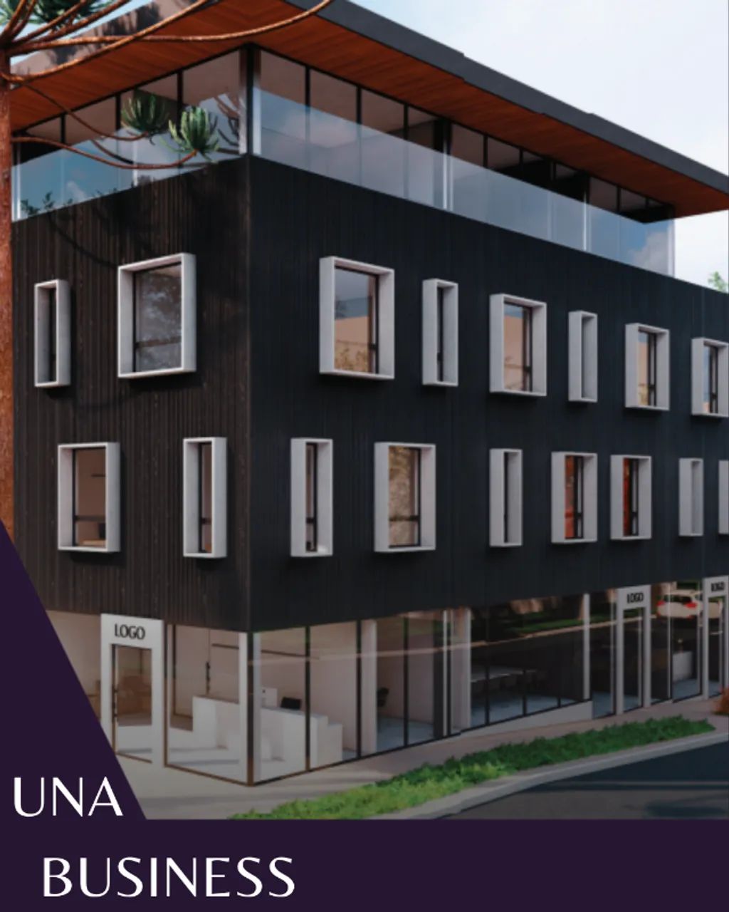 SALA COMERCIAL TÉRREA - EDIFÍCIO UNA BUSINESS - Bairro Neva, 1 vaga, área total 133m²