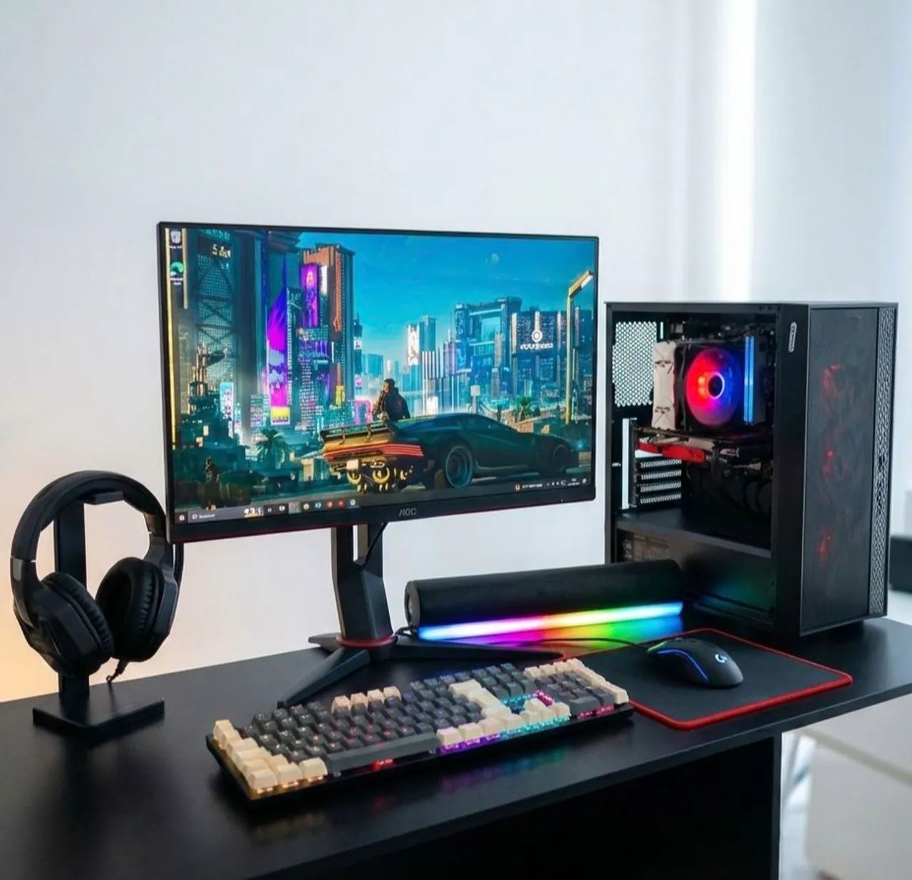 PC Gamer Completo - Ryzen 5 5600 + GTX 1660 Super + Monitor 165Hz