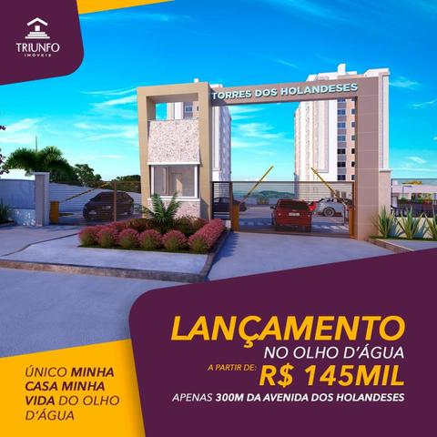 LF - Apartamento no olho d'água / Piso laminado / 2 quartos - Foto 2