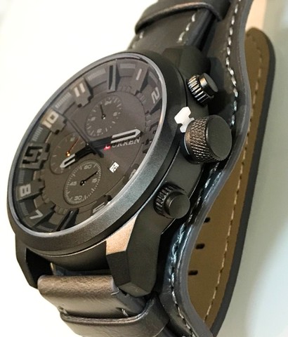 Relógio Esportivo Aventureiro Curren com Pulseira de Couro