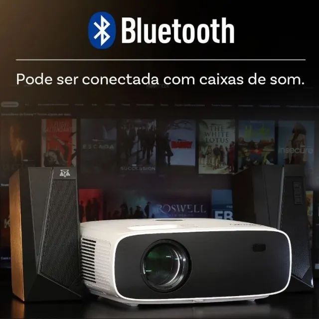 Projetor Led 10200 Lumens Espelhamento Android e iOs Knup Hd 1080p Novo na Caixa - Foto 4