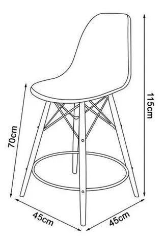 Locação Mesa Bistrô Alta com Banquetas Eames Pé Palito - Foto 3