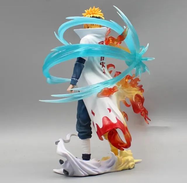 Estátua Minato Namikaze Manto da Kurama com 2 Cabeças (26 CM) - Lc