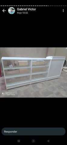 BALCÃO CAIXA E VITRINES MDF 