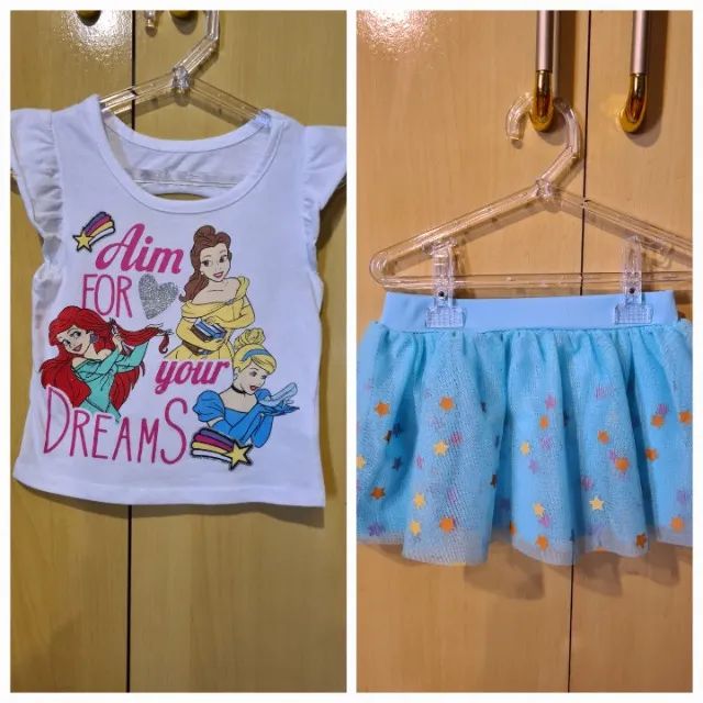 Saia e Bata Disney 2 anos 
