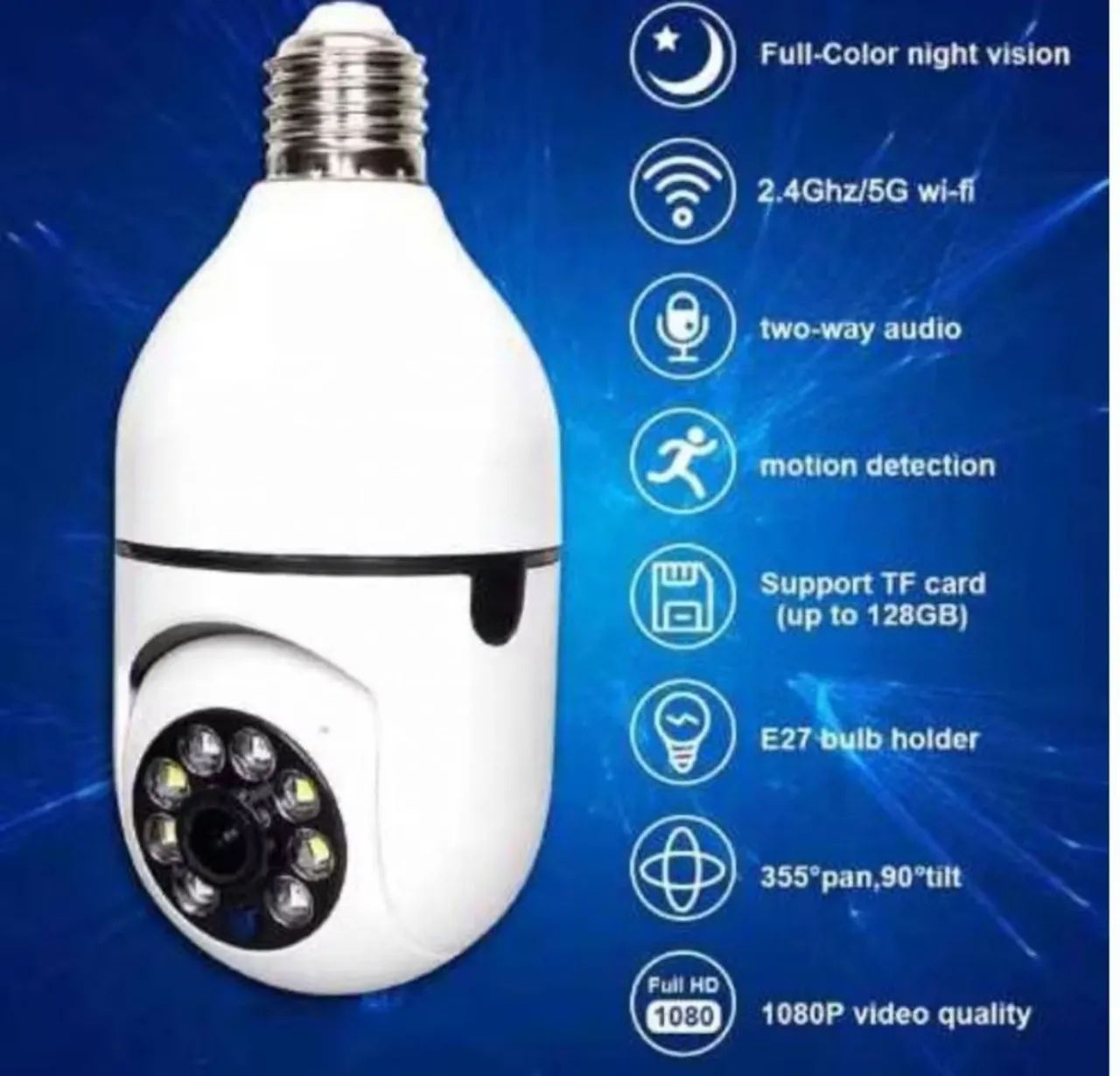 Câmera de segurança a Prova D'água sem fio gira 360 com app Yousee full HD visão noturna.  - Foto 5