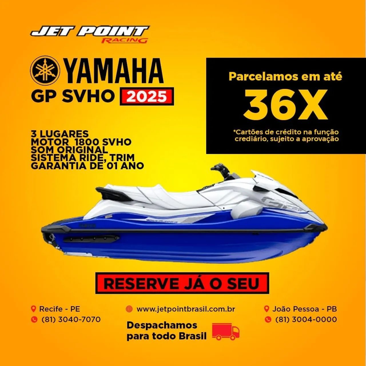 JET SKI YAMAHA 2025/2026 É NA JET POINT®, Recebemos seu JET, Parcelamos 36x - Foto 7