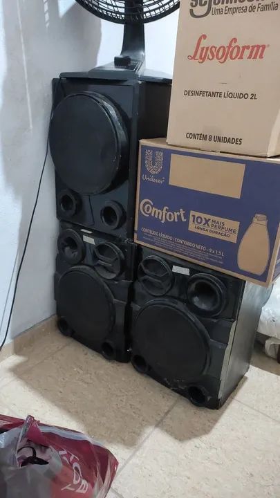 3 caixas de som - entrego na sua casa - cartão 