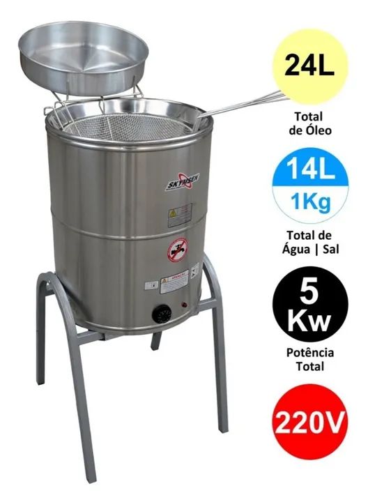 Fritadeira Industrial Skymsen 220V Vila Ré - Foto 3