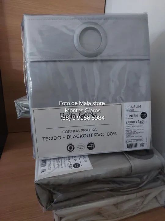 Cortina 2,00x1,60m Blackout Lisa Slim Prática  - Bella Janela - Foto 3