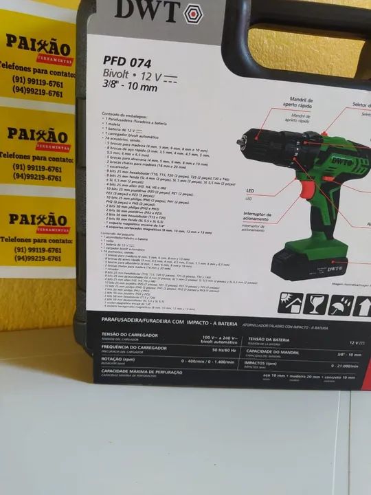 Parafusadeira Dwt 12v  - Foto 4