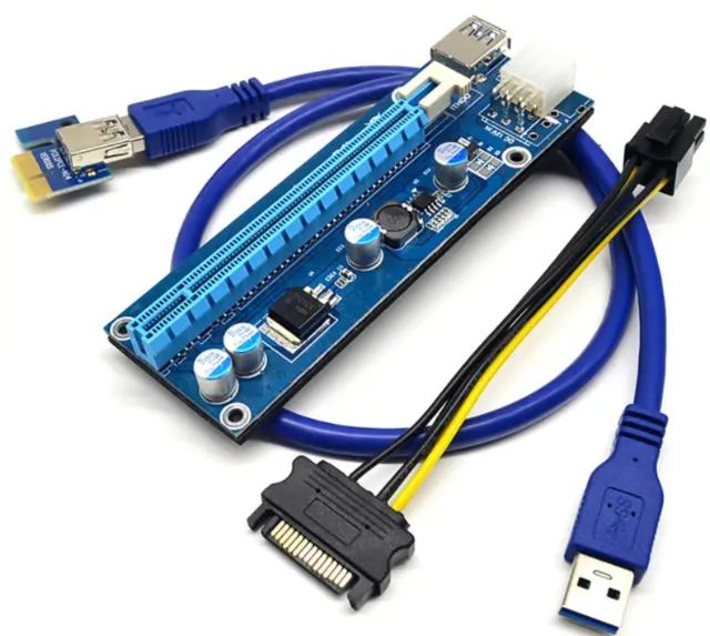 Cabo Riser para Mineração PCI-Express 1X para 16X - Foto 3
