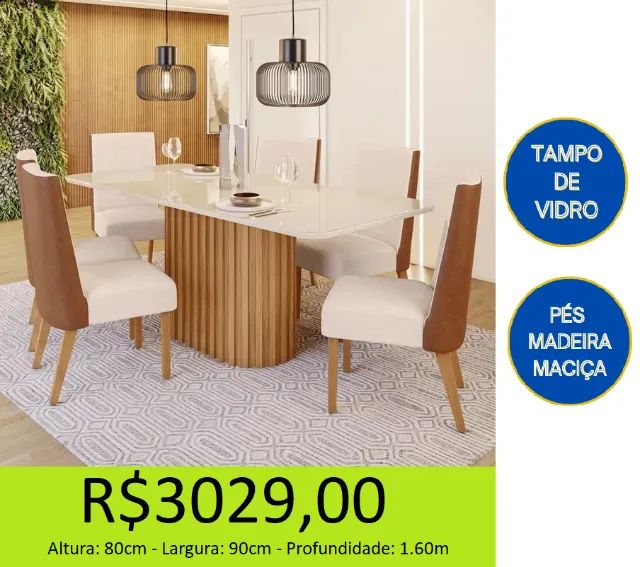 Mesa de jantar a pronta entrega - aproveite agora mesmo 