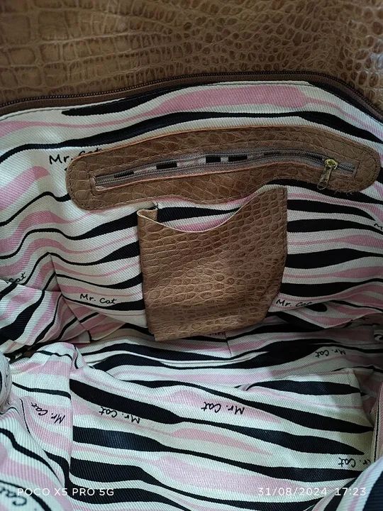 BOLSA DE COURO MR. CAT - Foto 5