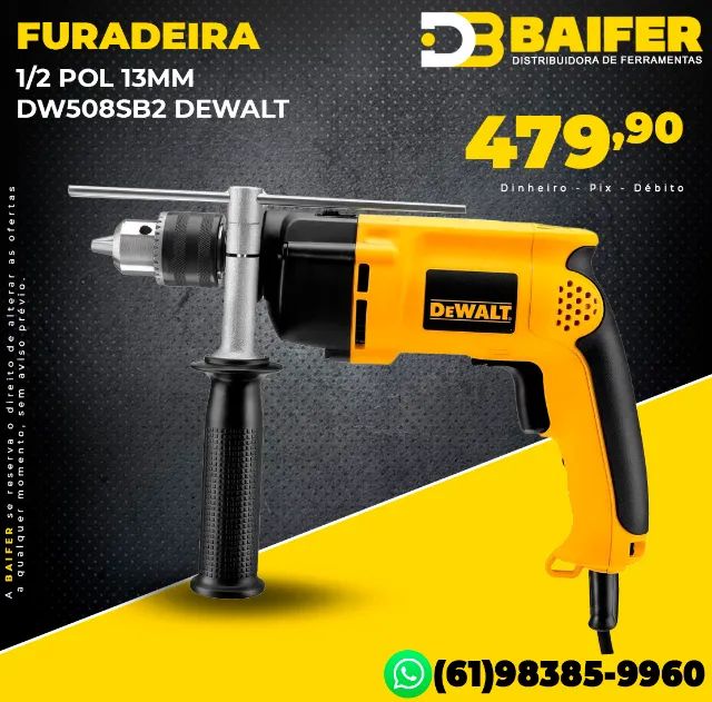 Furadeira 800w 1/2 Pol 13mm Dw508sb2 Dewalt