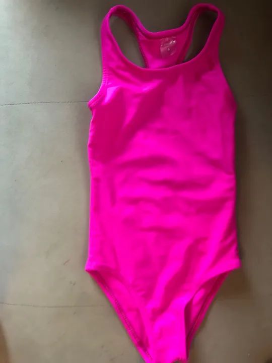 Maiô Oxer infantil menina tam 6 rosa piscina natação  - Foto 2