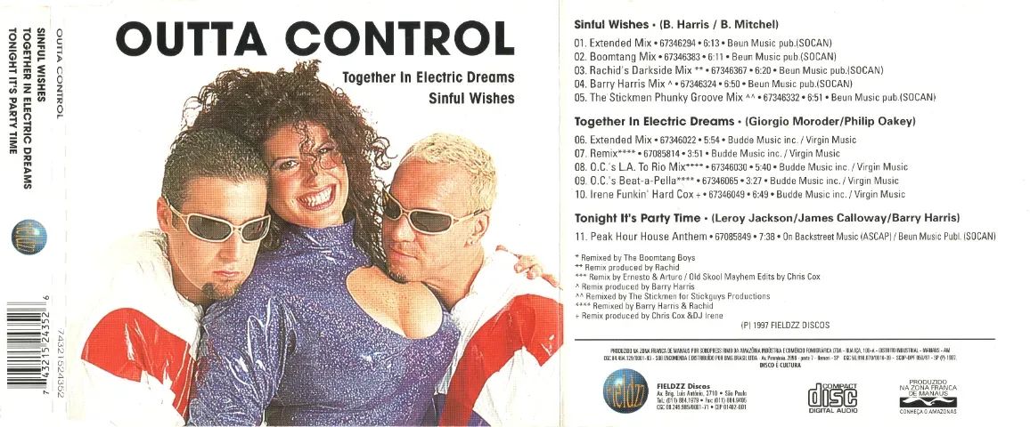CD Outta Control - Sinful Wishes/Together in Electric Dreams (CD