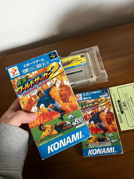 Cartucho Futebol SNES - Jikkyou World Soccer 2: Fighting Eleven CIB