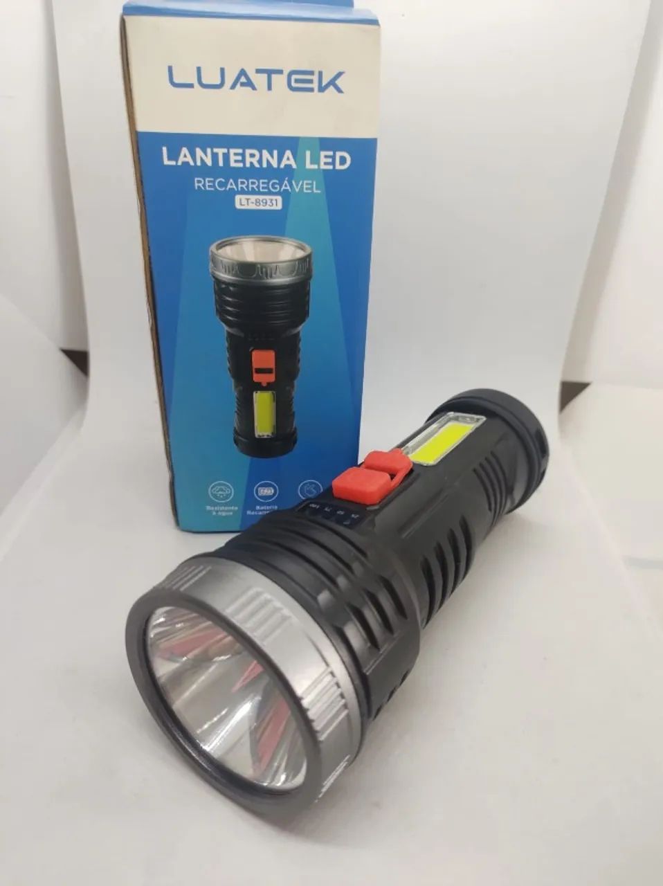 Lanterna Iluminação Forte Luz Lateral Led Alto Brilho Lt8931 - Foto 5