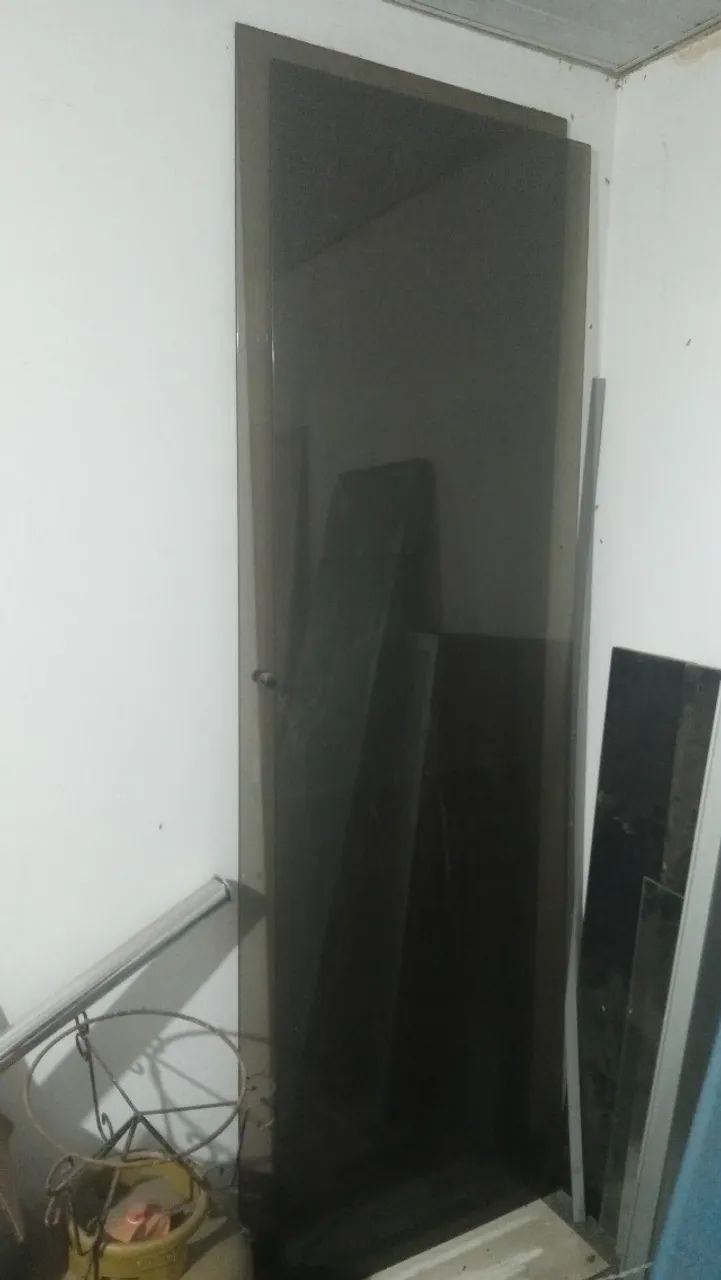 Porta de correr de vidro bronze - Foto 2