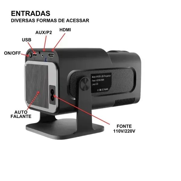 Projetor Android TV Box Integrada Novo - Foto 3