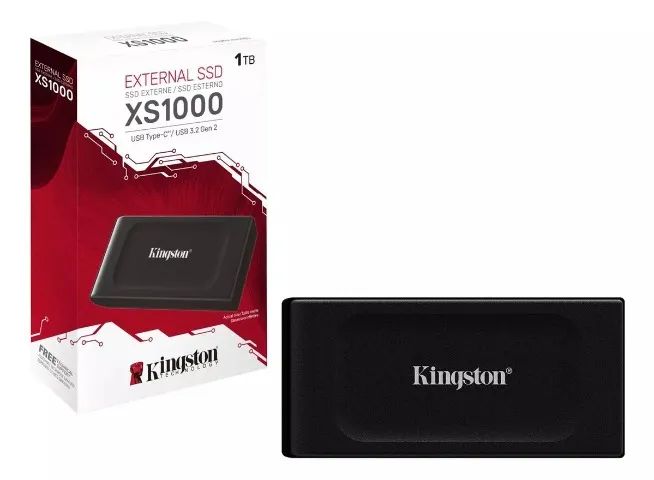 Ssd Externo 1tb 1000gb Kingston Xs1000 Usb-c Para Usb-a - Novo - Lacrado - Loja Coimbra 