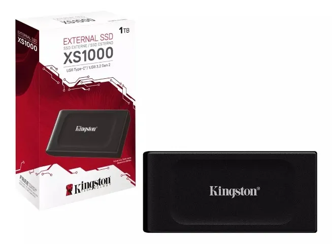 Ssd Externo 1tb 1000gb Kingston Xs1000 Usb-c Para Usb-a - Novo - Lacrado - Loja Coimbra