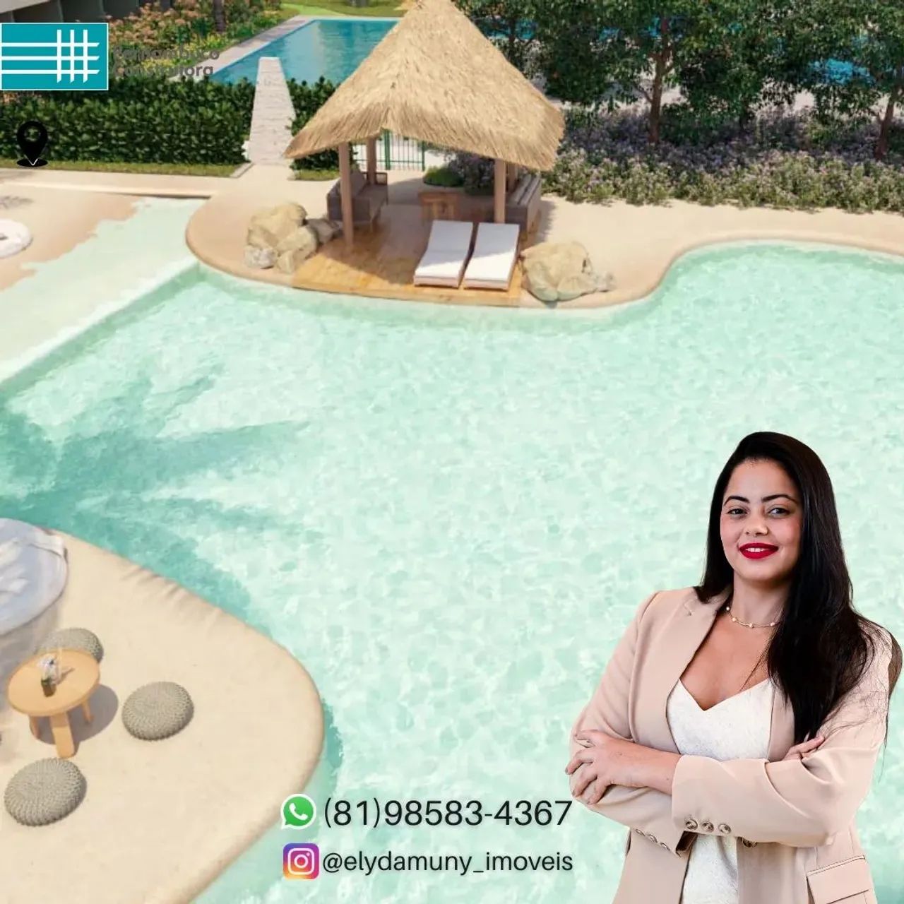 Oportunidade De Flats Studios com Lazer Temático na Praia De Muro Alto - Foto 4