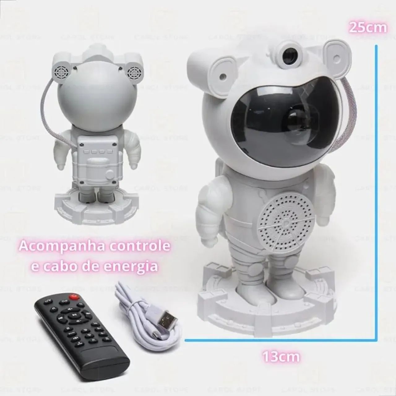 Projetor galáxia astronauta Bluetooth 