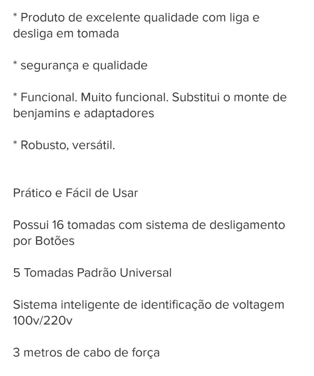 filtro de Linha 16 tomadas bivolt com cabo de 3 metros63824106904195124