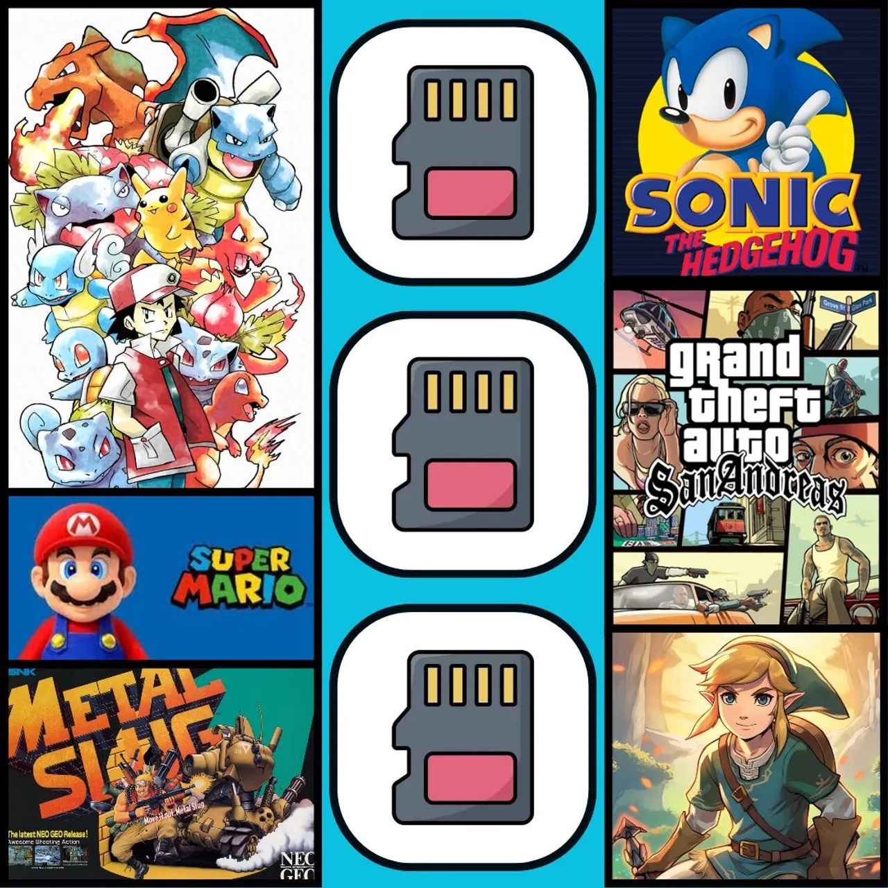 Cartões de Memória Customizados Já com Jogos Para seu Portátil64396936020227120