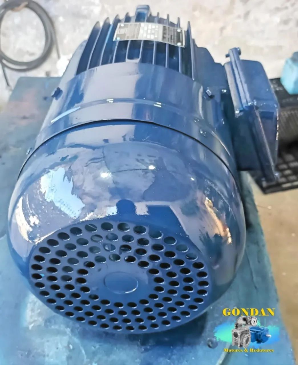 MotoFreio WEG 3cv/hp 2.2kw 6polos 1155rpm trifásico 220v 380v 440v com base de fixação - Foto 3