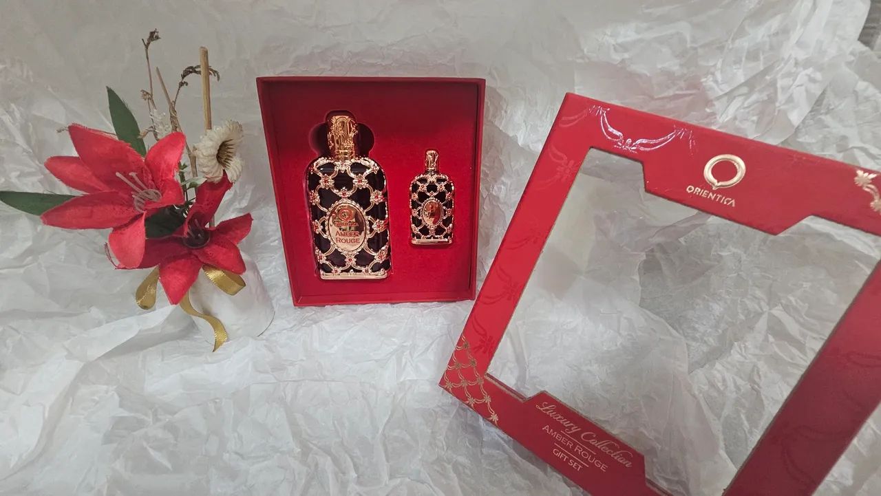 Perfume Amber Rouge Kit Presente