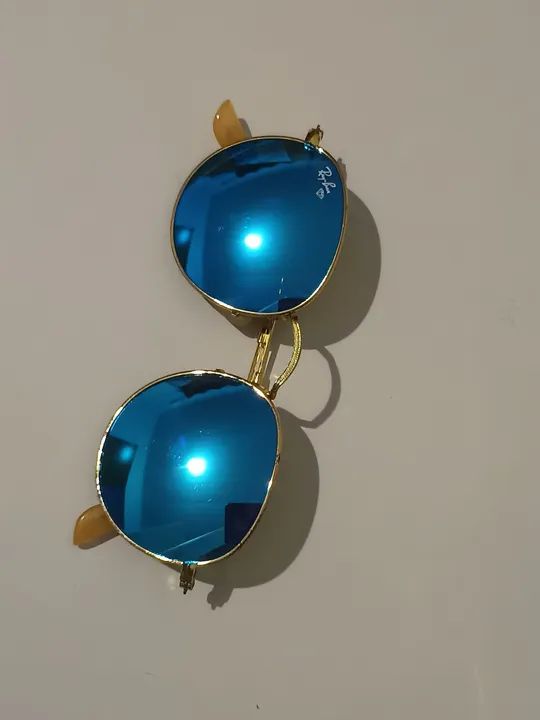 Óculos de sol Ray-Ban redondos azul - Foto 5