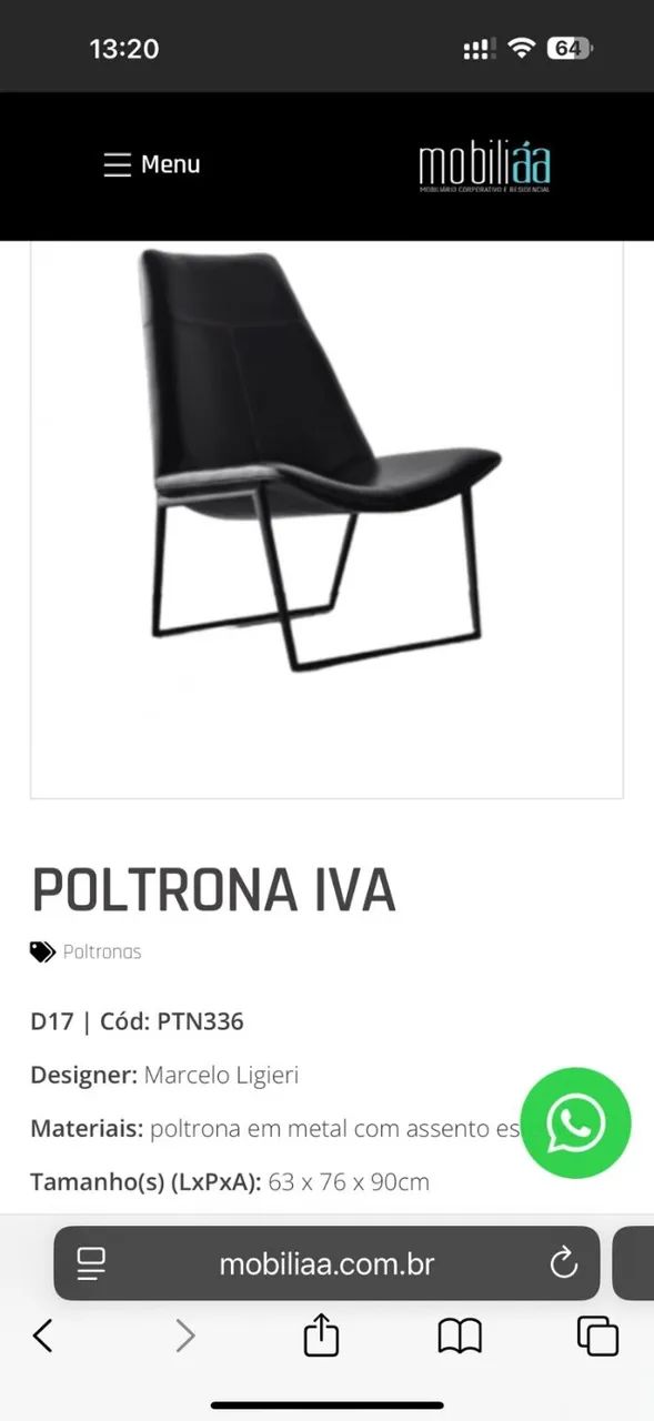 Poltrona IVA - Designer Marcelo Ligieri - valor pago R$6000 - Foto 5