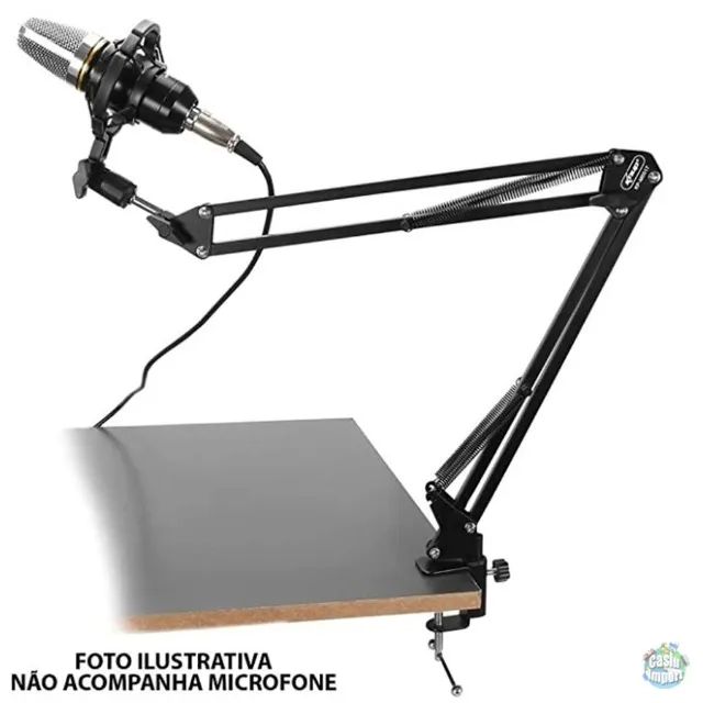 Braço articulado suporte de mesa para microfone - Foto 4