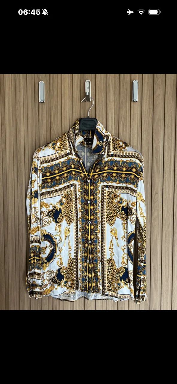 Camisa Zara barroco estilo Versace