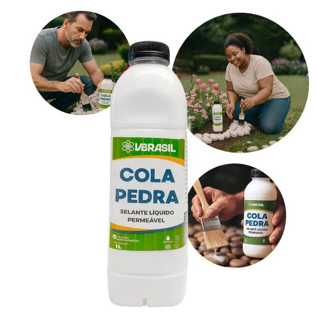 Cola Pedra Fixador de Pedras para Jardim [1 Litro] - Foto 2