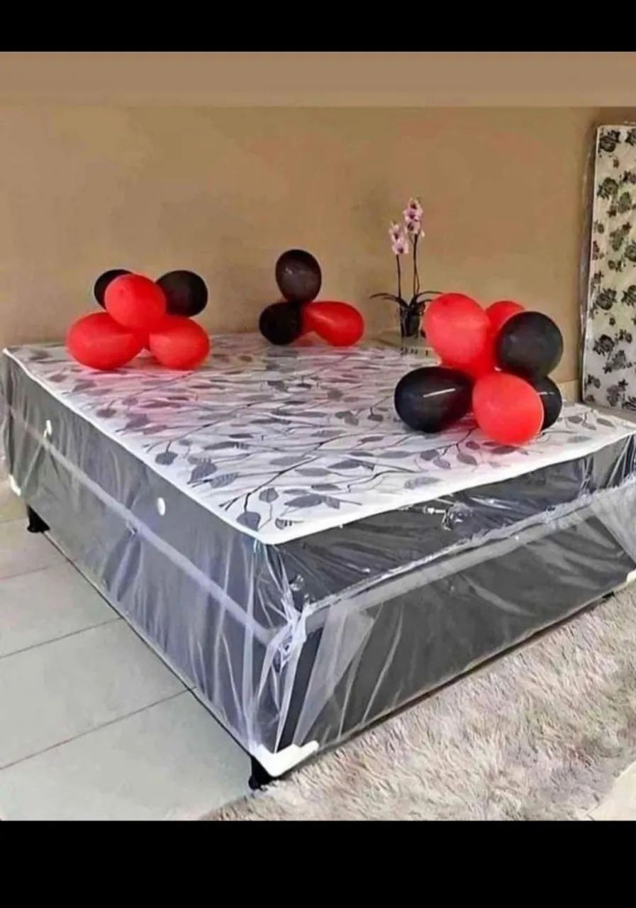 Cama Box Casal Nova com Colchão e Detalhes FRETE GRÁTIS 