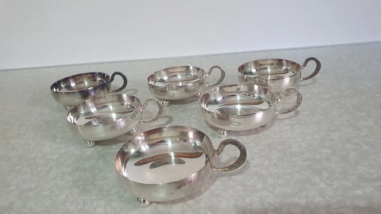 Jogo de 6 Peças para Sobremesa Metalini em Prata  - Foto 2