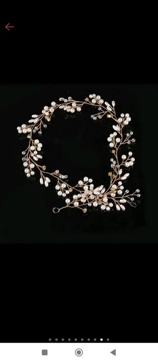 Tiara de noiva com pérolas e cristais - Foto 6