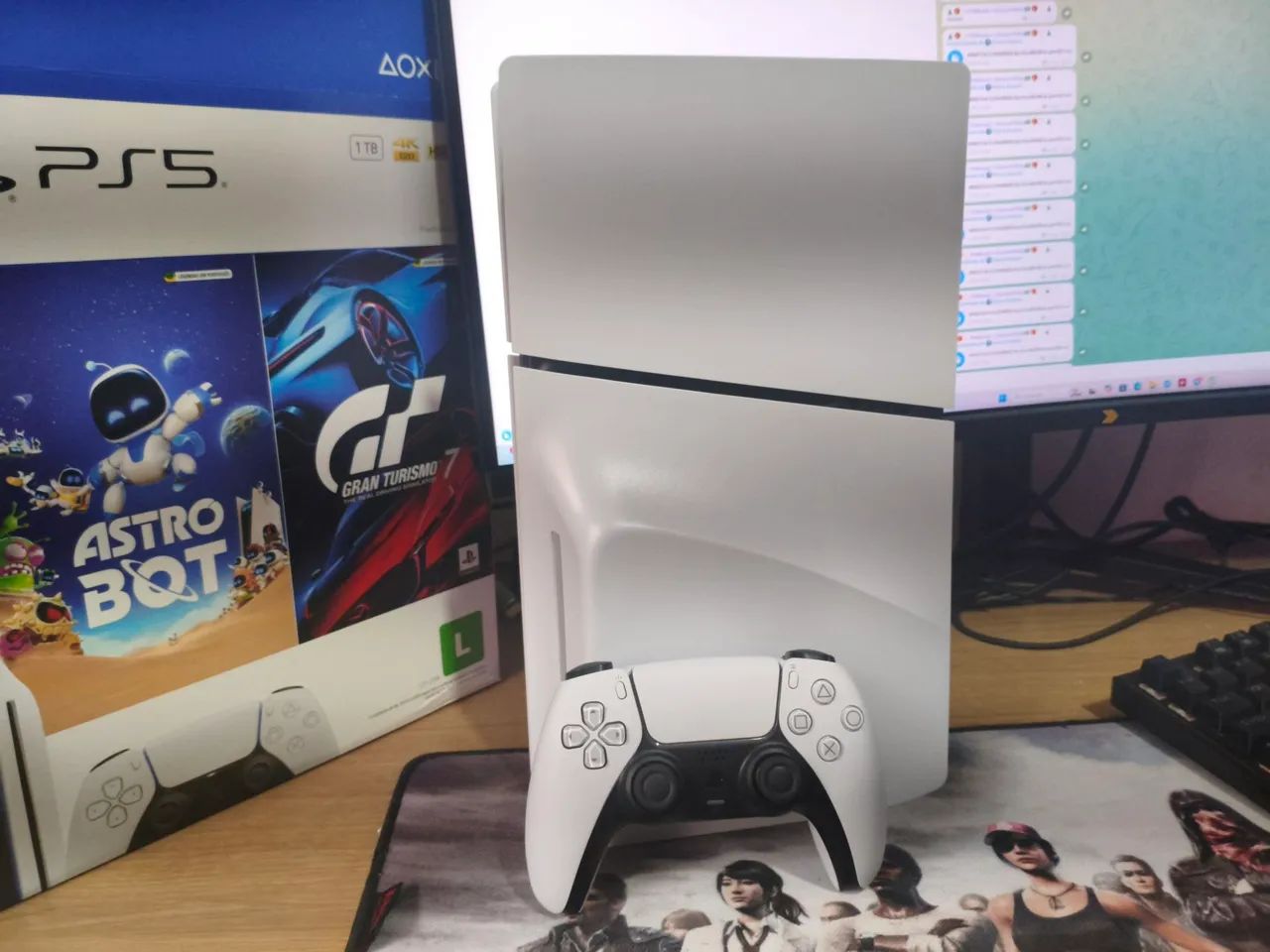 PS5 slim 2 mês uso apenas troca - Foto 4