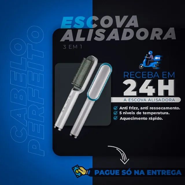 Escova Alisadora 3 em 1