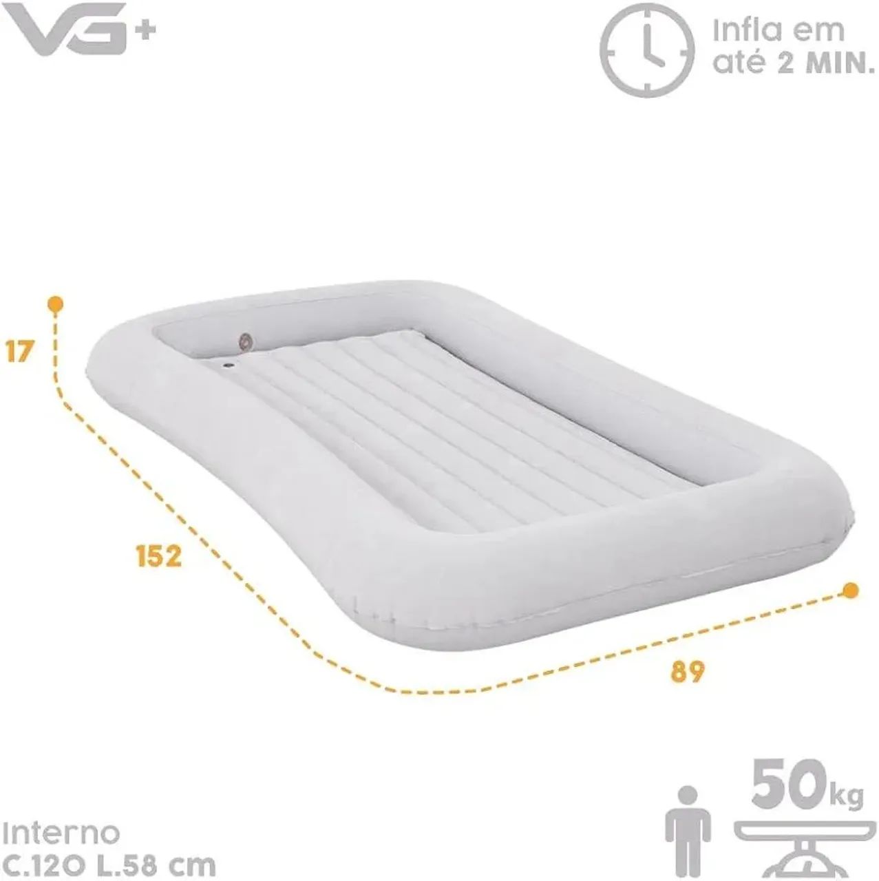 Colchão Infantiil Inflável Cool Night - VG+ - Foto 5