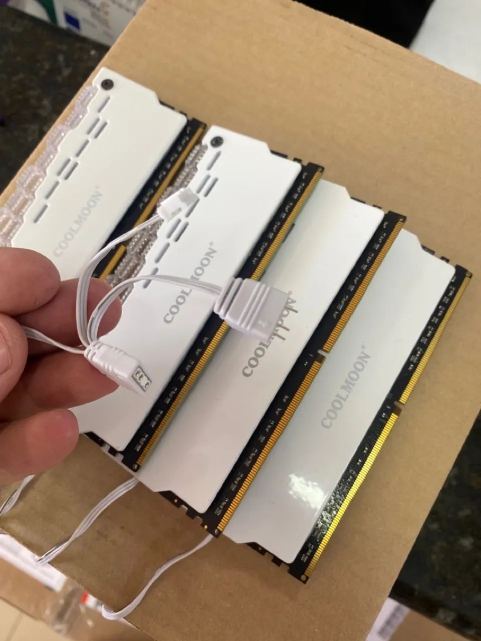 Memória Ram Desk 16gb 3200mhz Ddr4 com dissipador de calor ARGB 5v 3 pinos  - Foto 3